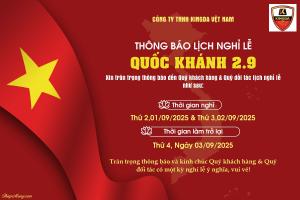 THÔNG BÁO NGHỈ LỄ QUỐC KHÁNH 02/09/2025